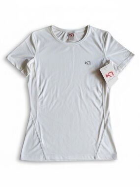 Kari Traa Performance Tee Moisture Wicking Athletic Top Tennis T-Shirt White XS